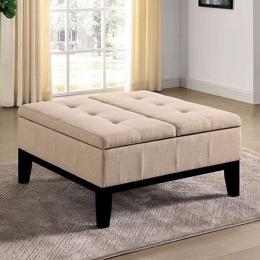 FAZIO Storage Ottoman, Beige - Casa Morelos / Coahuila Furniture (Oklahoma City, OK)