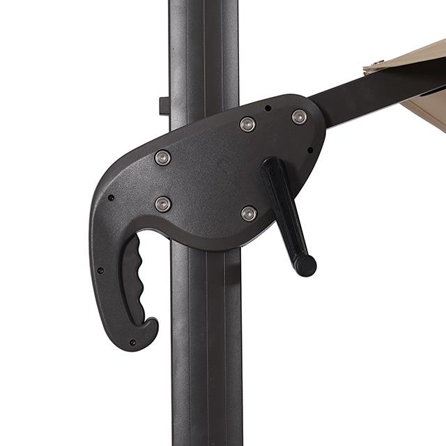 Fera 10 Ft Round Umbrella w/ LED Bulb + 37" Large Base - Casa Morelos / Coahuila Furniture (Oklahoma City, OK)