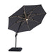 Nuti 10 Ft Round Umbrella w/ LED Light + 37" Large Base - Casa Morelos / Coahuila Furniture (Oklahoma City, OK)