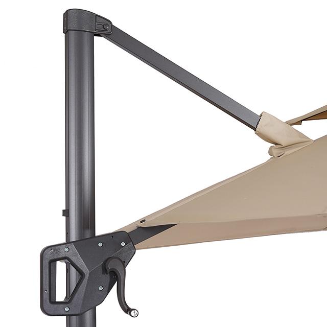 Fida 8 Ft Square Umbrella w/ Double Top + 37" Large Base - Casa Morelos / Coahuila Furniture (Oklahoma City, OK)