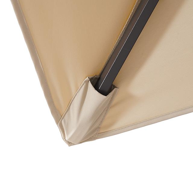 Fida 8 Ft Square Umbrella w/ Double Top + 37" Large Base - Casa Morelos / Coahuila Furniture (Oklahoma City, OK)