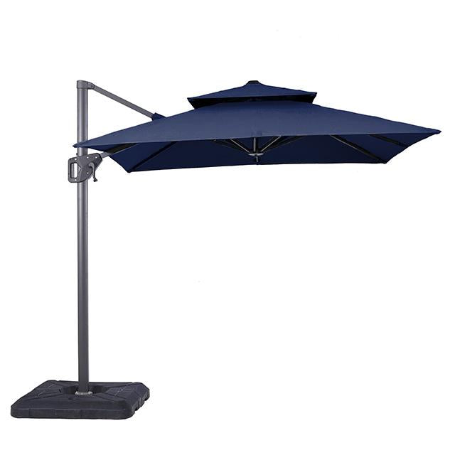 Fida 8 Ft Square Umbrella w/ Double Top + 37" Large Base - Casa Morelos / Coahuila Furniture (Oklahoma City, OK)