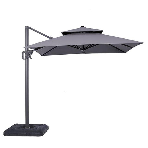 Fida 8 Ft Square Umbrella w/ Double Top + 37" Large Base - Casa Morelos / Coahuila Furniture (Oklahoma City, OK)