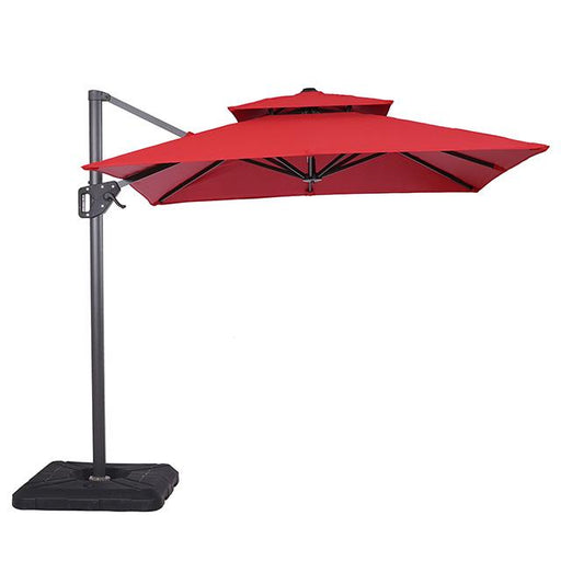 Fida 8 Ft Square Umbrella w/ Double Top + 37" Large Base - Casa Morelos / Coahuila Furniture (Oklahoma City, OK)