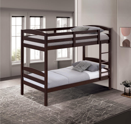 Finsbury Twin Twin Bunk Bed Espresso, Grey & White - Casa Morelos / Coahuila Furniture (Oklahoma City, OK)