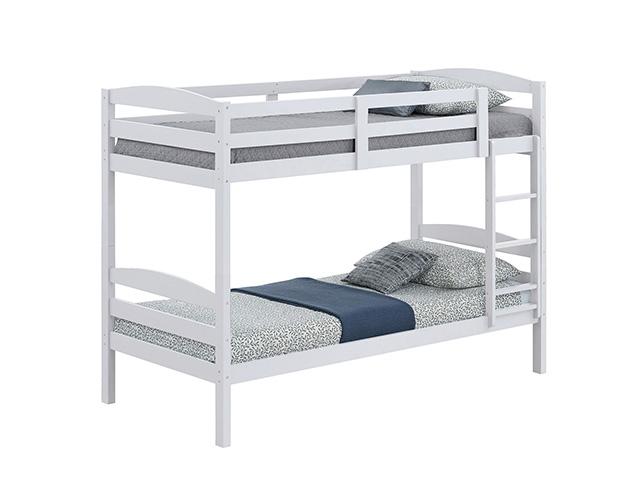 Finsbury Twin Twin Bunk Bed Espresso, Grey & White - Casa Morelos / Coahuila Furniture (Oklahoma City, OK)