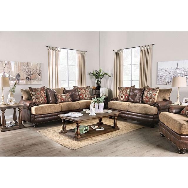 Fletcher Brown/Tan Sofa - Casa Morelos / Coahuila Furniture (Oklahoma City, OK)