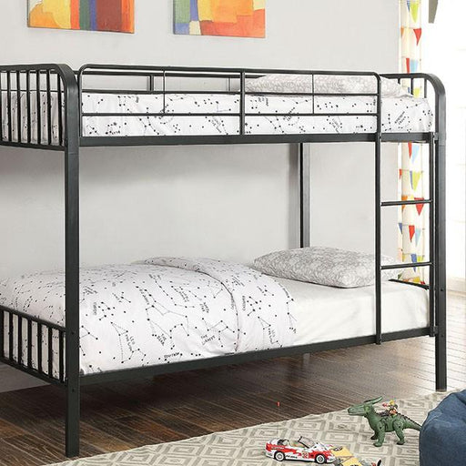 CLEMENT Black Metal Twin/Twin Bunk Bed - Casa Morelos / Coahuila Furniture (Oklahoma City, OK)