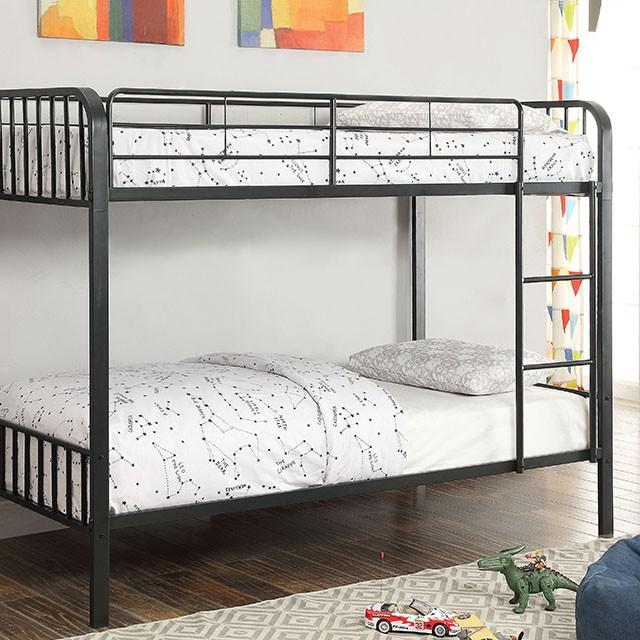 CLEMENT Black Metal Twin/Twin Bunk Bed - Casa Morelos / Coahuila Furniture (Oklahoma City, OK)