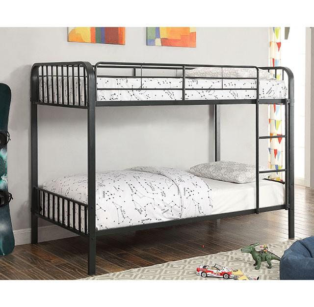CLEMENT Black Metal Twin/Twin Bunk Bed - Casa Morelos / Coahuila Furniture (Oklahoma City, OK)