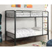 CLEMENT Black Metal Twin/Twin Bunk Bed - Casa Morelos / Coahuila Furniture (Oklahoma City, OK)