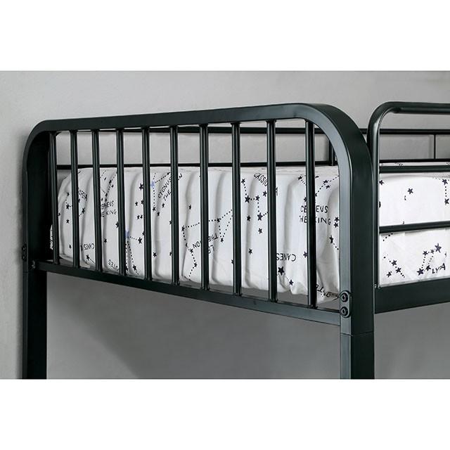 CLEMENT Black Metal Twin/Twin Bunk Bed - Casa Morelos / Coahuila Furniture (Oklahoma City, OK)
