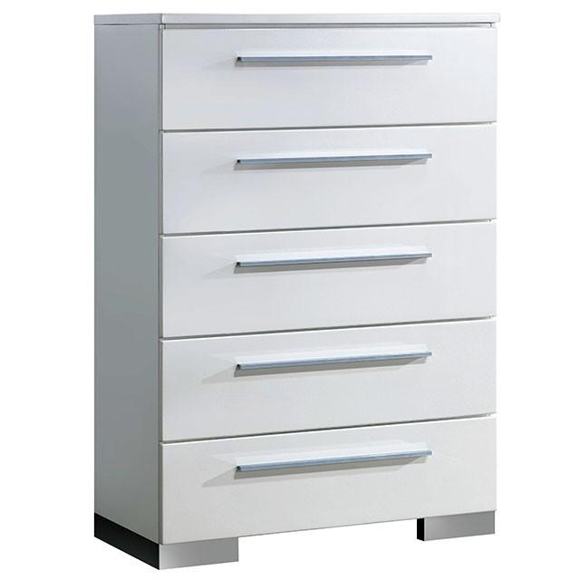 CLEMENTINE Glossy White Chest - Casa Morelos / Coahuila Furniture (Oklahoma City, OK)
