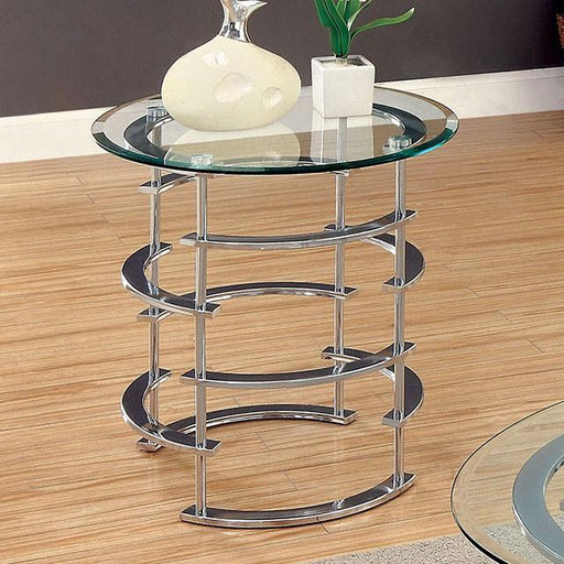 Clonmel End Table, Chrome - Casa Morelos / Coahuila Furniture (Oklahoma City, OK)