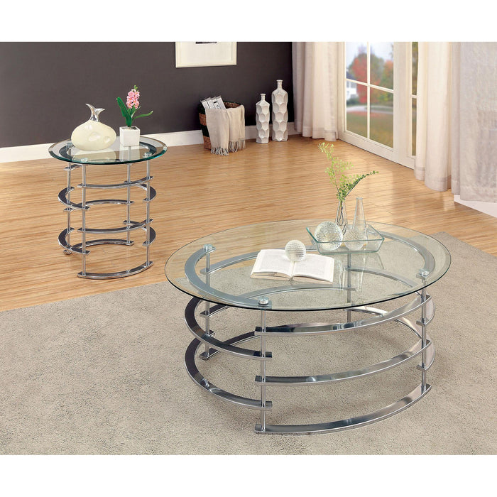Clonmel End Table, Chrome - Casa Morelos / Coahuila Furniture (Oklahoma City, OK)