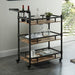 Aylmer Sand Black/Natural Serving Cart - Casa Morelos / Coahuila Furniture (Oklahoma City, OK)
