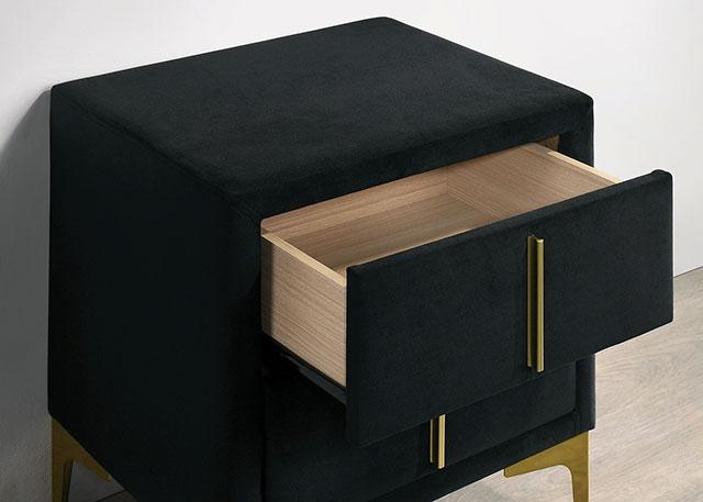FLORIZEL Night Stand, Black - Casa Morelos / Coahuila Furniture (Oklahoma City, OK)