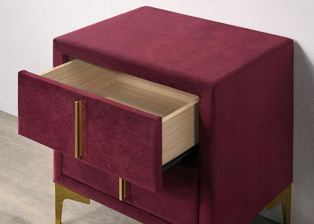 FLORIZEL Night Stand, Red - Casa Morelos / Coahuila Furniture (Oklahoma City, OK)