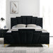FLORIZEL Cal.King, E.King & Queen Bed, Black & Red - Casa Morelos / Coahuila Furniture (Oklahoma City, OK)