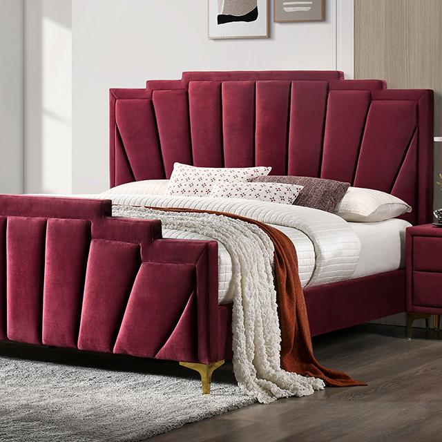 Florizel Bed Black & Red - Casa Morelos / Coahuila Furniture (Oklahoma City, OK)