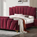 FLORIZEL Cal.King, E.King & Queen Bed, Black & Red - Casa Morelos / Coahuila Furniture (Oklahoma City, OK)
