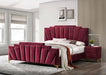 FLORIZEL Cal.King, E.King & Queen Bed, Black & Red - Casa Morelos / Coahuila Furniture (Oklahoma City, OK)