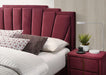 FLORIZEL Cal.King, E.King & Queen Bed, Black & Red - Casa Morelos / Coahuila Furniture (Oklahoma City, OK)
