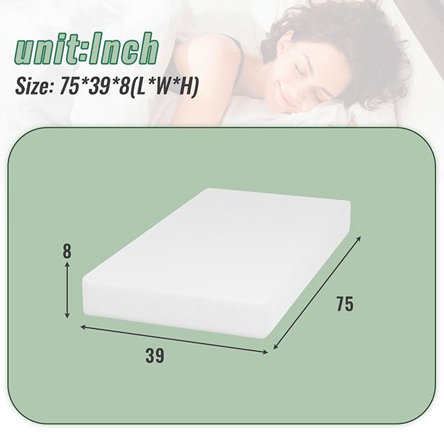 Coreopsis 8" Twin Memory Foam Wave Comfort - Casa Morelos / Coahuila Furniture (Oklahoma City, OK)