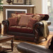 Franklin Burgundy/Espresso Love Seat, Burgundy - Casa Morelos / Coahuila Furniture (Oklahoma City, OK)