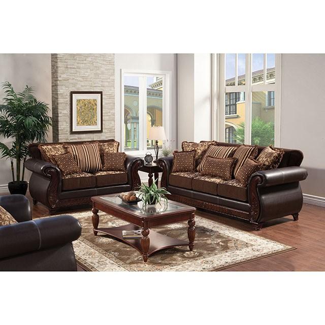Franklin Dark Brown/Tan Sofa, Dark Brown - Casa Morelos / Coahuila Furniture (Oklahoma City, OK)