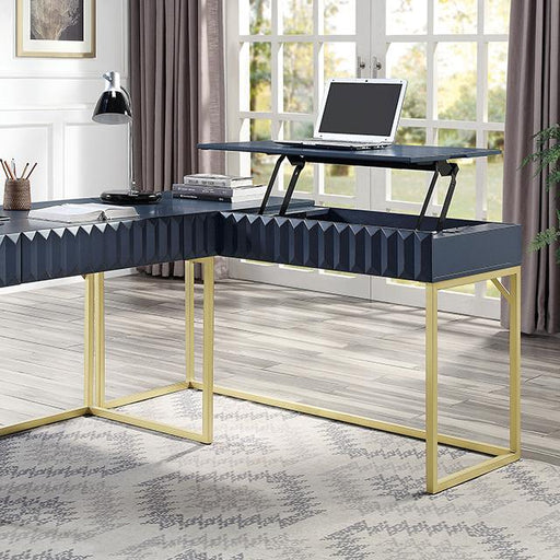 FREIBURG Corner Desk, Antique Blue - Casa Morelos / Coahuila Furniture (Oklahoma City, OK)