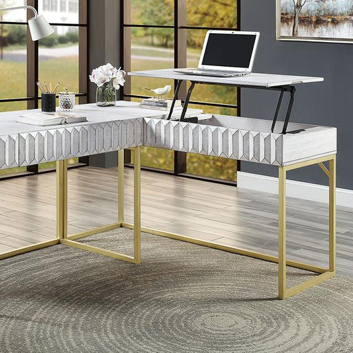 FREIBURG Corner Desk, Antique White - Casa Morelos / Coahuila Furniture (Oklahoma City, OK)