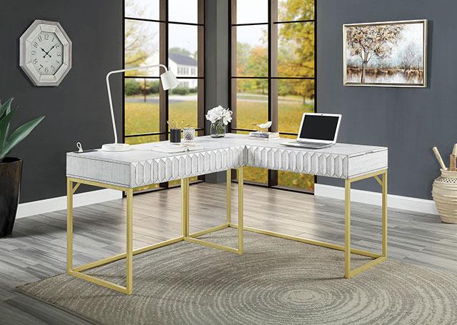 FREIBURG Corner Desk, Antique White - Casa Morelos / Coahuila Furniture (Oklahoma City, OK)