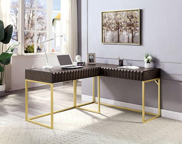 FREIBURG Corner Desk, Walnut - Casa Morelos / Coahuila Furniture (Oklahoma City, OK)