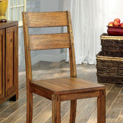 FRONTIER Dark Oak Side Chair (2/CTN) - Casa Morelos / Coahuila Furniture (Oklahoma City, OK)