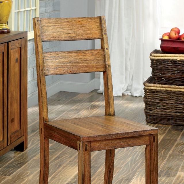 FRONTIER Dark Oak Side Chair (2/CTN) - Casa Morelos / Coahuila Furniture (Oklahoma City, OK)