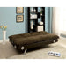 GALLAGHER Dark Brown/Chrome Futon Sofa w/ Bluetooth Speaker, Brown - Casa Morelos / Coahuila Furniture (Oklahoma City, OK)