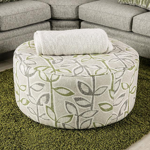 GARDNER Ottoman, Gray/Green - Casa Morelos / Coahuila Furniture (Oklahoma City, OK)