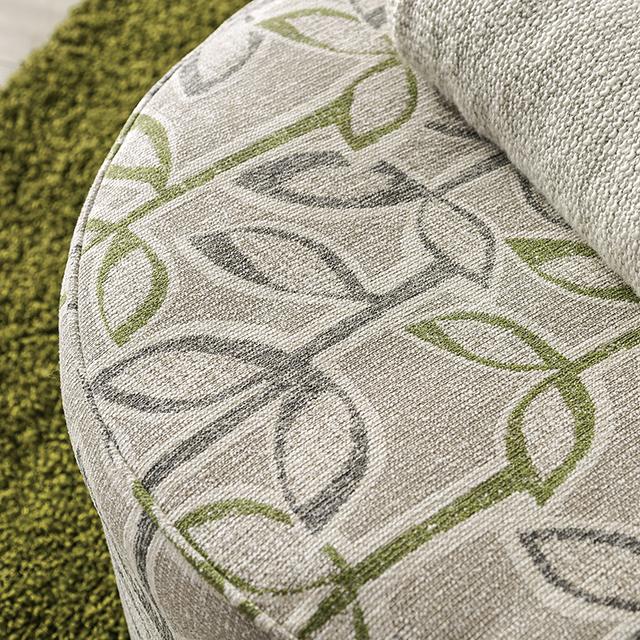 GARDNER Ottoman, Gray/Green - Casa Morelos / Coahuila Furniture (Oklahoma City, OK)