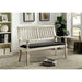 Georgia Antique White/Gray Love Seat Bench - Casa Morelos / Coahuila Furniture (Oklahoma City, OK)