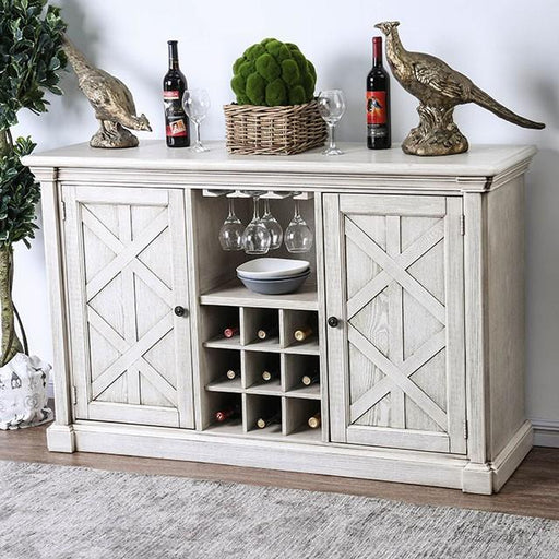 Georgia Antique White/Gray Server - Casa Morelos / Coahuila Furniture (Oklahoma City, OK)