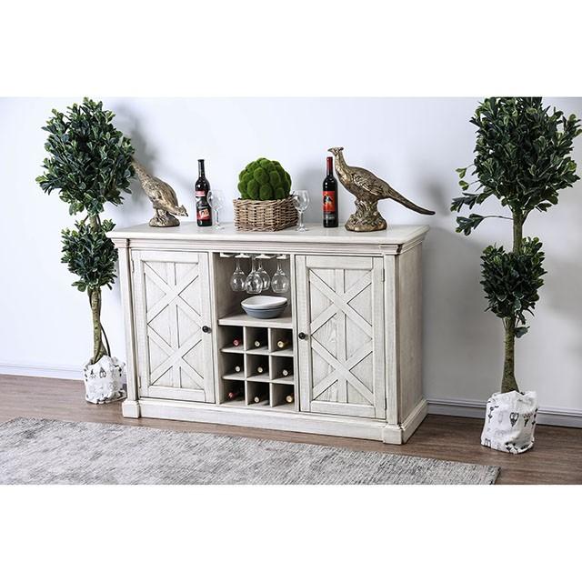 Georgia Antique White/Gray Server - Casa Morelos / Coahuila Furniture (Oklahoma City, OK)