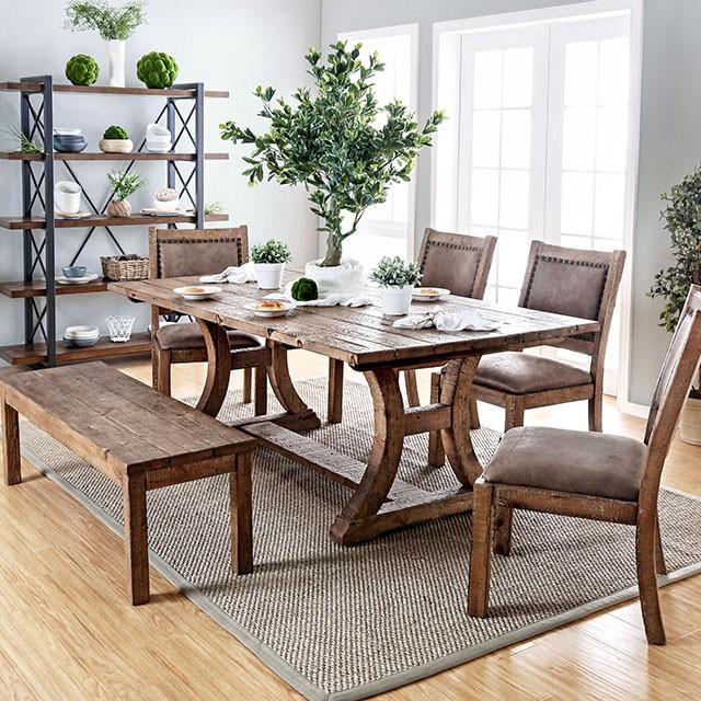 GIANNA Rustic Oak 77" Dining Table - Casa Morelos / Coahuila Furniture (Oklahoma City, OK)