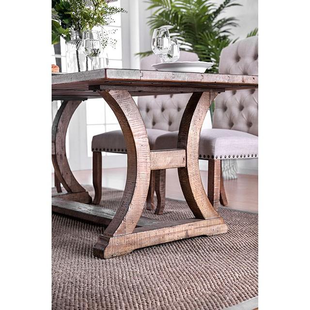 GIANNA Rustic Oak 77" Dining Table - Casa Morelos / Coahuila Furniture (Oklahoma City, OK)
