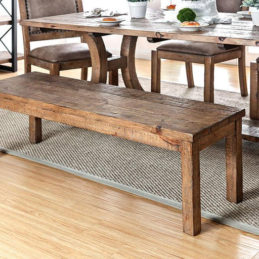 GIANNA Rustic Pine Wooden Bench - Casa Morelos / Coahuila Furniture (Oklahoma City, OK)