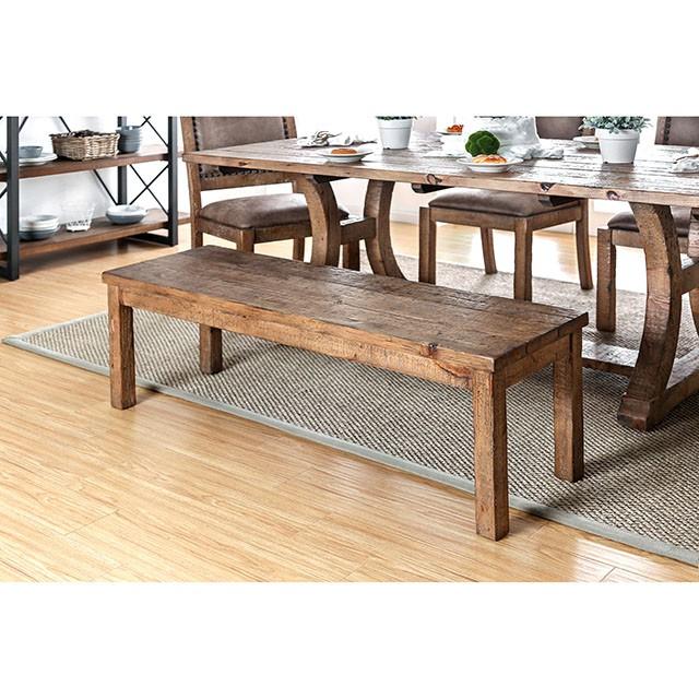 GIANNA Rustic Pine Wooden Bench - Casa Morelos / Coahuila Furniture (Oklahoma City, OK)