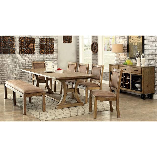 GIANNA Rustic Pine/Brown Side Chair (2/CTN) - Casa Morelos / Coahuila Furniture (Oklahoma City, OK)