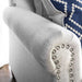 Giovanni Beige/Blue Love Seat - Casa Morelos / Coahuila Furniture (Oklahoma City, OK)