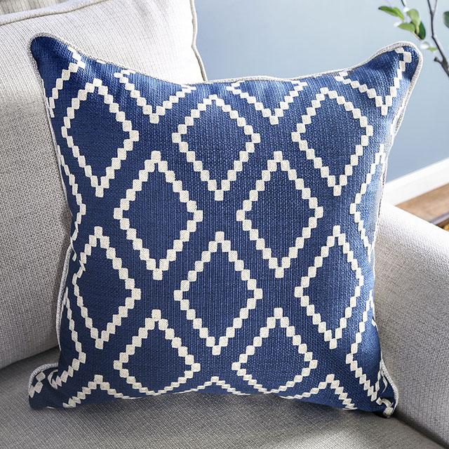 Giovanni Beige/Blue Love Seat - Casa Morelos / Coahuila Furniture (Oklahoma City, OK)