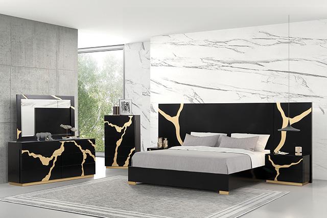 Goldsberg E.King Bed w/ Wall Panels - Casa Morelos / Coahuila Furniture (Oklahoma City, OK)